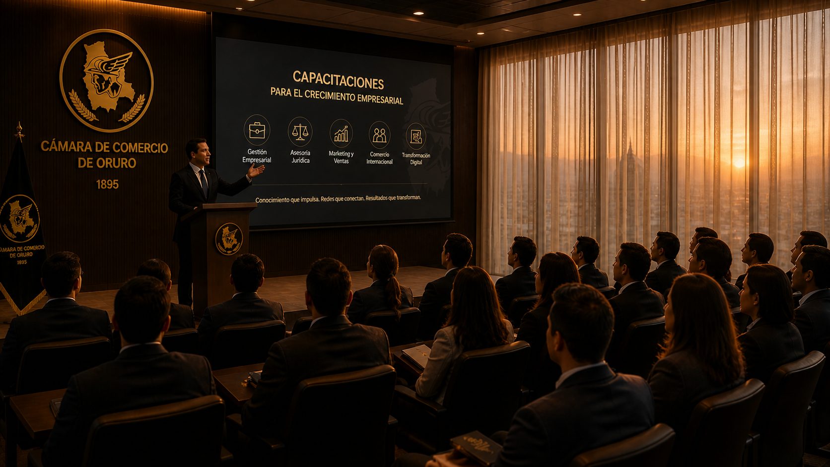 Capacitación empresarial en sala — Cámara de Comercio de Oruro