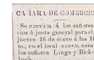 Convocatoria histórica de la Cámara de Comercio de Oruro, 1905