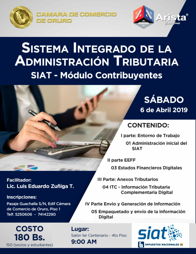 Curso SISTEMA INTEGRADO DE LA ADMINISTRACIÓN TRIBUTARIA (SIAT)