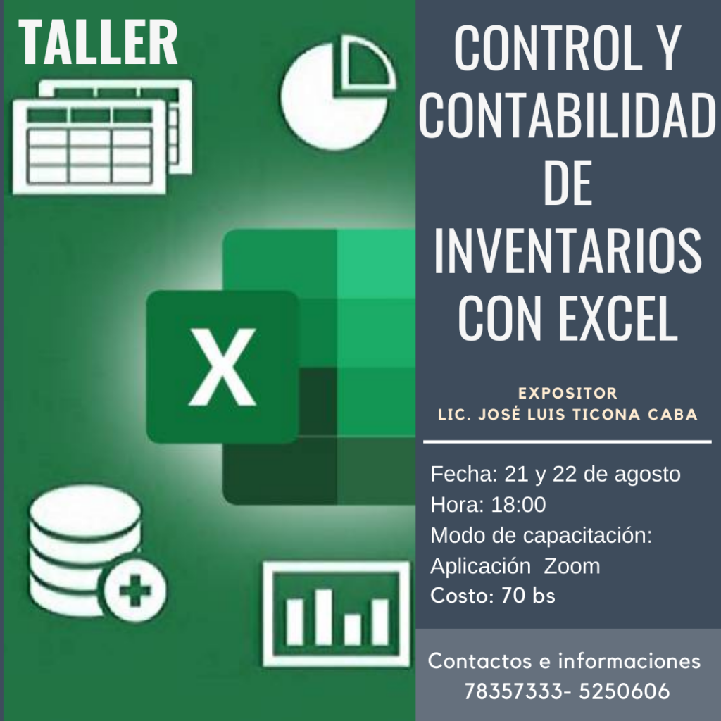 TALLER DE «CONTROL Y CONTABILIDAD DE INVENTARIOS» CON EXCEL