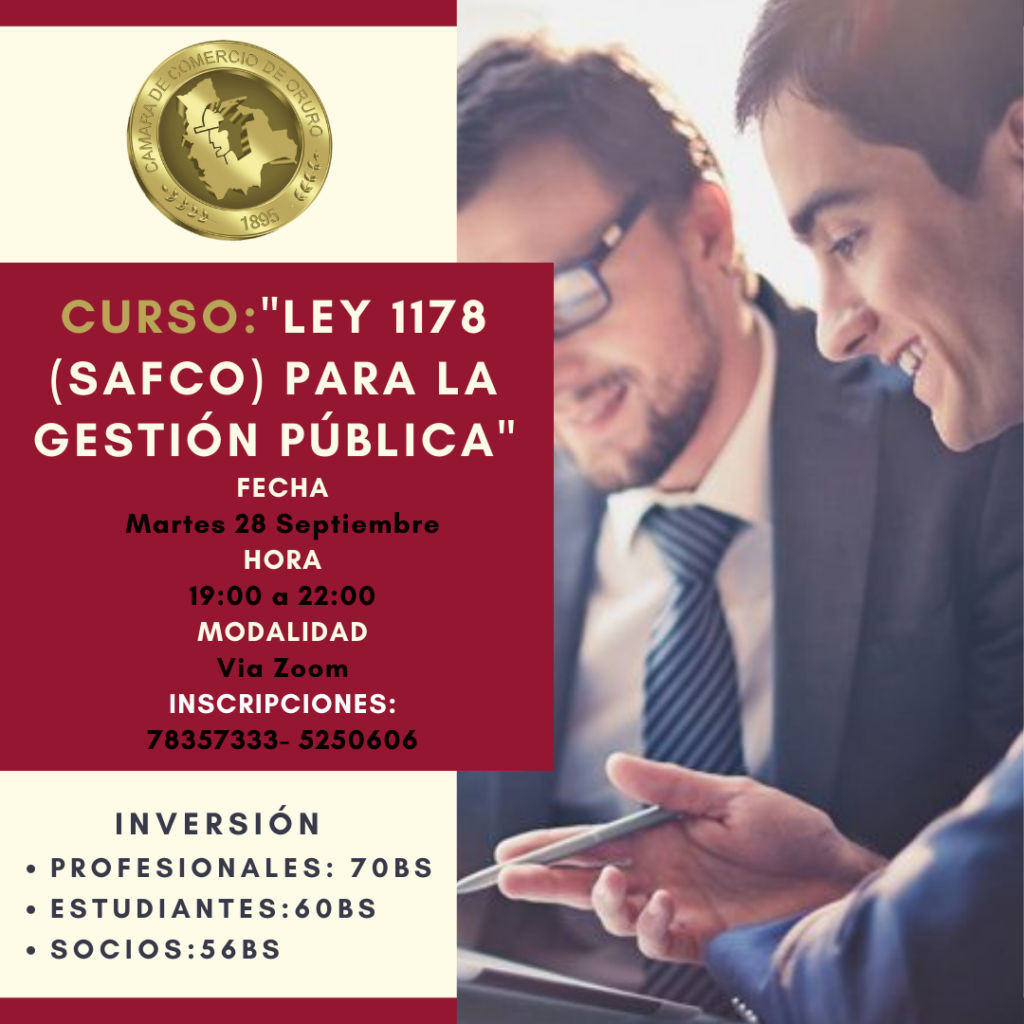 CURSO: “LEY 1178 (SAFCO) PARA LA GESTIÓN PÚBLICA”