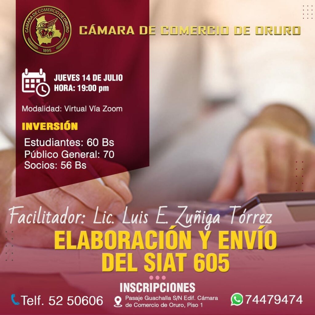 CURSO: “ELABORACIÓN Y ENVÍO DEL SIAT 605”