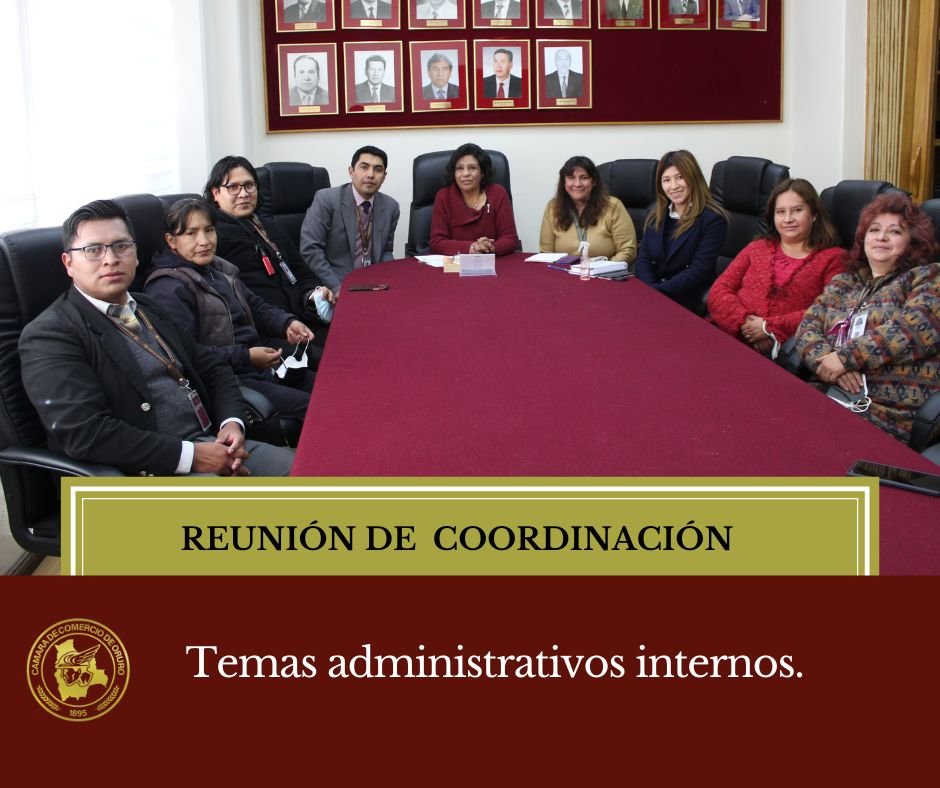 REUNIÓN DE TEMAS ADMINISTRATIVOS INTERNOS DE LA CCO￼