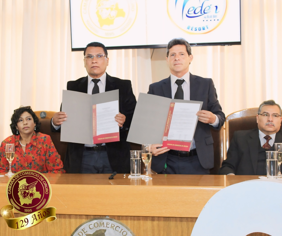 Cámara de Comercio de Oruro y el Hotel Edén Firman Convenio para Beneficiar a Afiliados con Descuentos Exclusivos