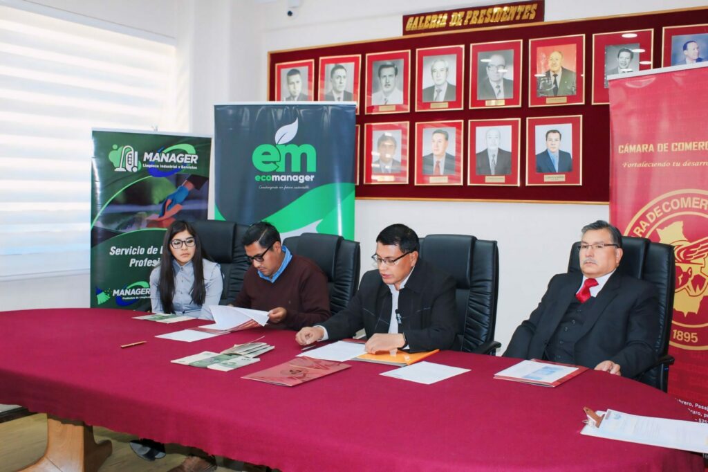 Cámara de Comercio de Oruro y Empresa de Limpieza Manager Firman Convenio para Implementar Puntos Verdes, Fomentar el Reciclaje y Ofrecer Descuentos Preferenciales