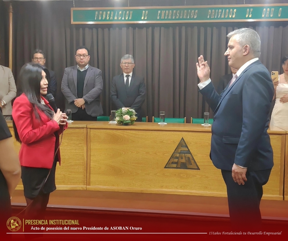 Posesión del nuevo Presidente de la Asociación de Bancos Privados de Bolivia Regional Oruro